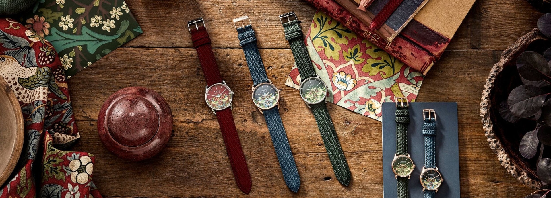 The Morris & Co. watch range with woven straps