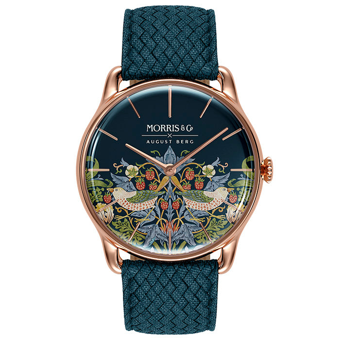 Indigo Rose Gold Strawberry Thief Indigo Perlon - August Berg